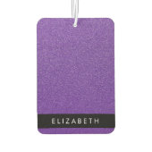 Lila Glitzer, Glitzer Hintergrund, Ihr Name Autolufterfrischer (Rückseite)