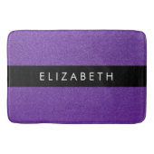 Lila Glitzer, Glitzer Hintergrund, Ihr Name Badematte (Vorderseite)