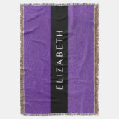 Lila Glitzer, Glitzer Hintergrund, Ihr Name Decke (Vorderseite Vertikal)