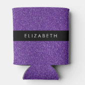 Lila Glitzer, Glitzer Hintergrund, Ihr Name Dosenkühler (Rückseite)