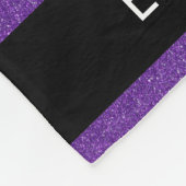 Lila Glitzer, Glitzer Hintergrund, Ihr Name Fleecedecke (Ecke)