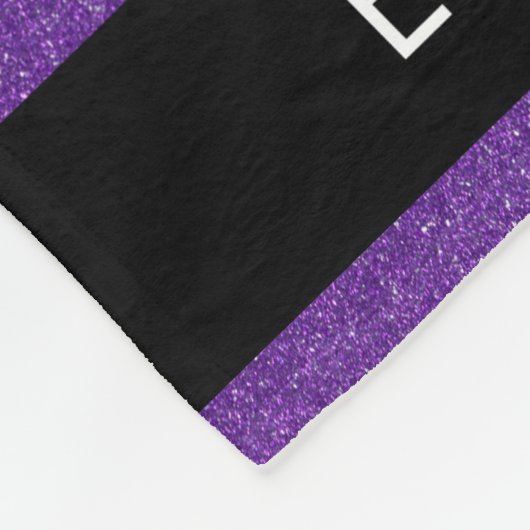 Lila Glitzer, Glitzer Hintergrund, Ihr Name Fleecedecke (Ecke)