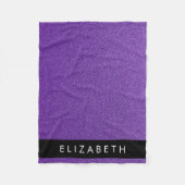 Lila Glitzer, Glitzer Hintergrund, Ihr Name Fleecedecke (Vorderseite)