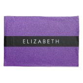 Lila Glitzer, Glitzer Hintergrund, Ihr Name Kissenbezug (Rückseite)