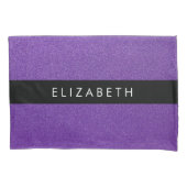 Lila Glitzer, Glitzer Hintergrund, Ihr Name Kissenbezug (Vorderseite)