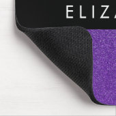 Lila Glitzer, Glitzer Hintergrund, Ihr Name Mousepad (Ecke)
