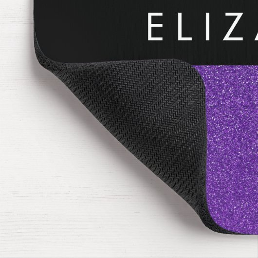Lila Glitzer, Glitzer Hintergrund, Ihr Name Mousepad (Ecke)
