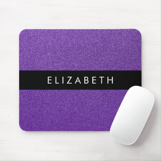 Lila Glitzer, Glitzer Hintergrund, Ihr Name Mousepad (Mit Mouse)