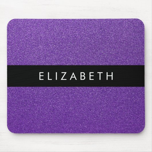 Lila Glitzer, Glitzer Hintergrund, Ihr Name Mousepad (Vorne)