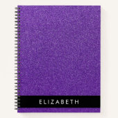 Lila Glitzer, Glitzer Hintergrund, Ihr Name Notizblock (Vorderseite)