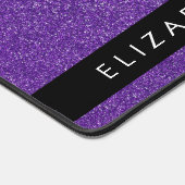 Lila Glitzer, Glitzer Hintergrund, Ihr Name Schreibtischunterlage (Ecke)