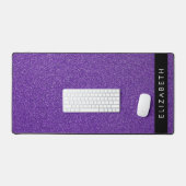 Lila Glitzer, Glitzer Hintergrund, Ihr Name Schreibtischunterlage (Tastatur & Maus)