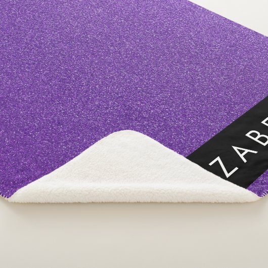 Lila Glitzer, Glitzer Hintergrund, Ihr Name Sherpadecke (3/4)