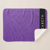 Lila Glitzer, Glitzer Hintergrund, Ihr Name Sherpadecke (Vorderseite (Horizontal))