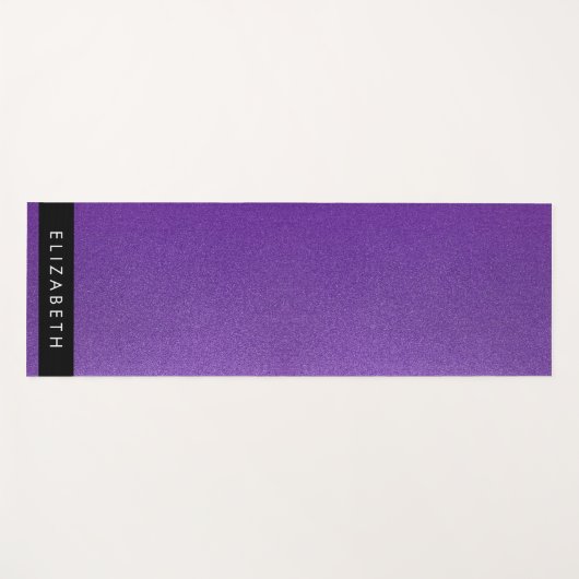 Lila Glitzer, Glitzer Hintergrund, Ihr Name Yogamatte (Vorderseite (Horizontal))