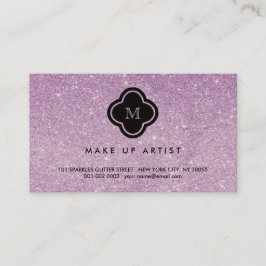Lila Glitzer-Glitzernbezaubernde Chic-Visitenkarte Visitenkarte