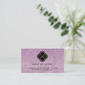 Lila Glitzer-Glitzernbezaubernde Chic-Visitenkarte Visitenkarte (Stehend Vorderseite)