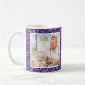 Lila Glitzer Großeltern 2 Foto Kaffeetasse (Links)