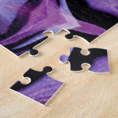 Lila Glitzer Herz und Blume Kaleidoskop Muster Puzzle (Seite)