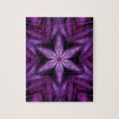 Lila Glitzer Herz und Blume Kaleidoskop Muster Puzzle (Vertikal)