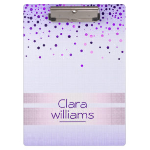 Lila Glitzer Imitat Sparkle Confetti Moderni Klemmbrett