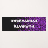 Lila Glitzer in Black Dominate Überall | Yogamatte (Rückseite (Horizontal))