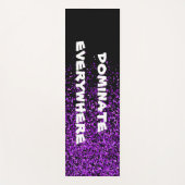 Lila Glitzer in Black Dominate Überall | Yogamatte (Vorderseite)