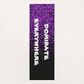 Lila Glitzer in Black Dominate Überall | Yogamatte (Rückseite)