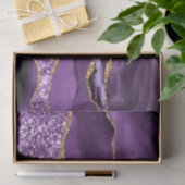 Lila Glitzer Individuelle Name Seidenpapier (Geschenk)