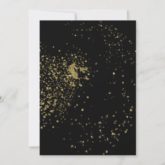 Lila Glitzer Junggeselinnen-Abschied Einladung (Rückseite)