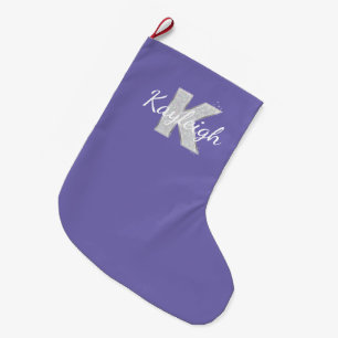 LILA GLITZER K GROßER WEIHNACHTSSTRUMPF