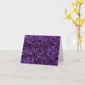 lila Glitzer Karte (Gelbe Blume)