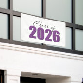 Lila Glitzer-Klasse 2026 Banner (Äußeres Gebäude)