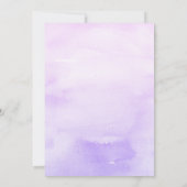 Lila Glitzer Kleine florale Pumpkin Baby Dusche Einladung (Rückseite)