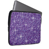 Lila Glitzer Laptopschutzhülle (Vorne Rechts)