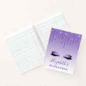 Lila Glitzer Lashes Notizblock (Innenseite)