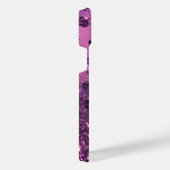 Lila Glitzer Leopard Print iPhone Hülle (Rechte Seite)