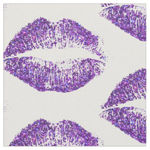Lila Glitzer-Lippen #2 Stoff