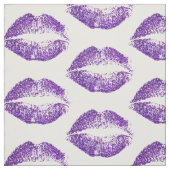 Lila Glitzer-Lippen #2 Stoff (Muster)