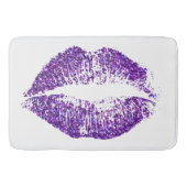 Lila Glitzer Lippen #3 Badematte (Vorderseite)