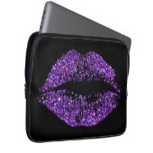 Lila Glitzer-Lippen #3 Laptopschutzhülle (Vorne Rechts)