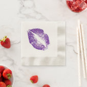 Lila Glitzer Lippen #3 Serviette (Beispiel)