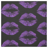 Lila Glitzer-Lippen Stoff (Muster)