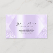 Lila Glitzer Makeup Artist Lashes Browns Visitenkarte (Rückseite)