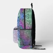 Lila Glitzer Mermaid Name Bedruckter Rucksack (Rechts)