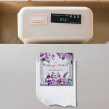 Lila Glitzer mit Blumen und Silber