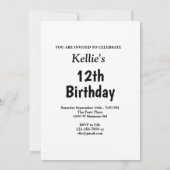 Lila Glitzer mit Geburtstagsparty Einladung (Rückseite)