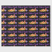 Lila Glitzer mit Worms Trick oder Treff Halloween Geschenkpapier (Flach)