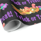 Lila Glitzer mit Worms Trick oder Treff Halloween Geschenkpapier (Rolleneckpunkt)