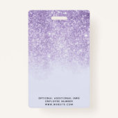 Lila Glitzer Mitarbeiter oder Stylist-ID Ausweis (Rückseite)